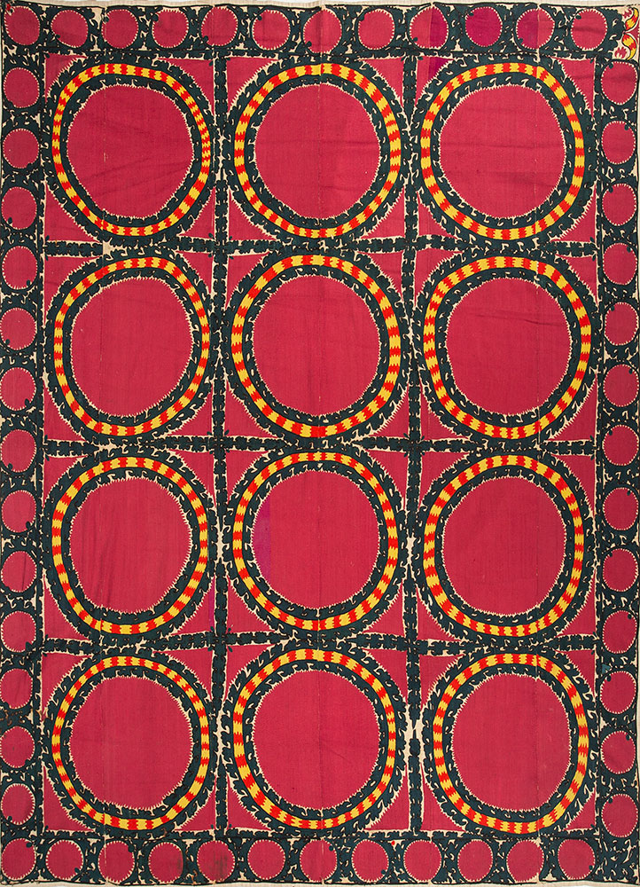 tapestry pink and purple wool flat weaves WALL ART & TAPESTRY - HeadShot