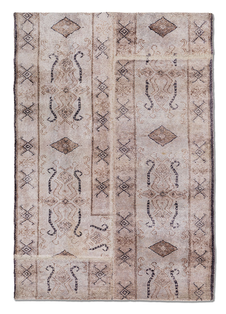 provenance ivory bamboo silk hand knotted Rug - HeadShot