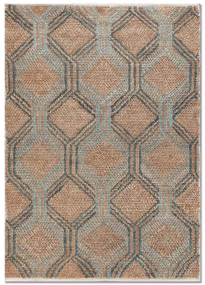 nomadic threads blue jute and hemp flat weaves Rug - HeadShot