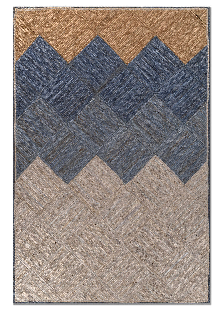 nomadic threads blue jute and hemp flat weaves Rug - HeadShot