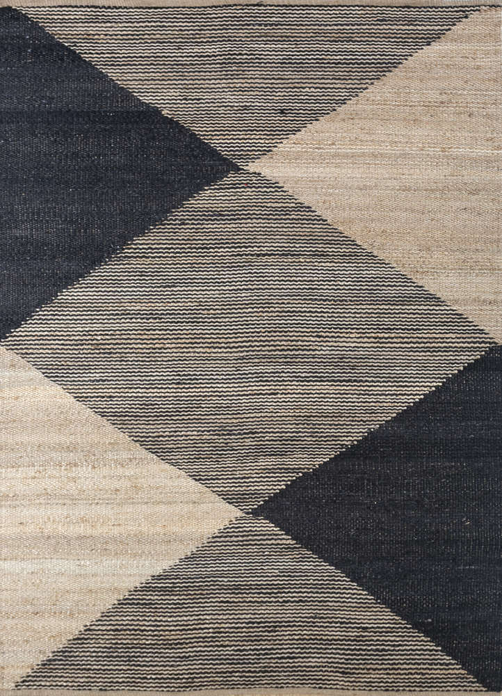 abrash beige and brown jute and hemp flat weaves Rug - HeadShot