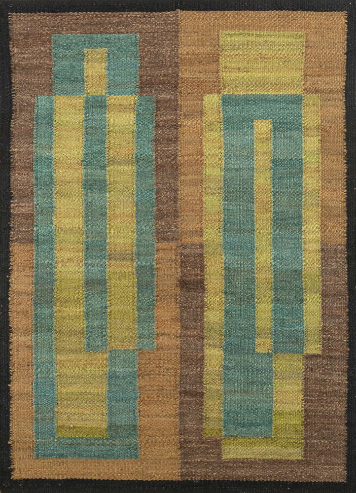 nomadic threads blue jute and hemp flat weaves Rug - HeadShot