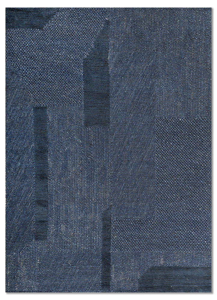 nomadic threads blue jute and hemp flat weaves Rug - HeadShot
