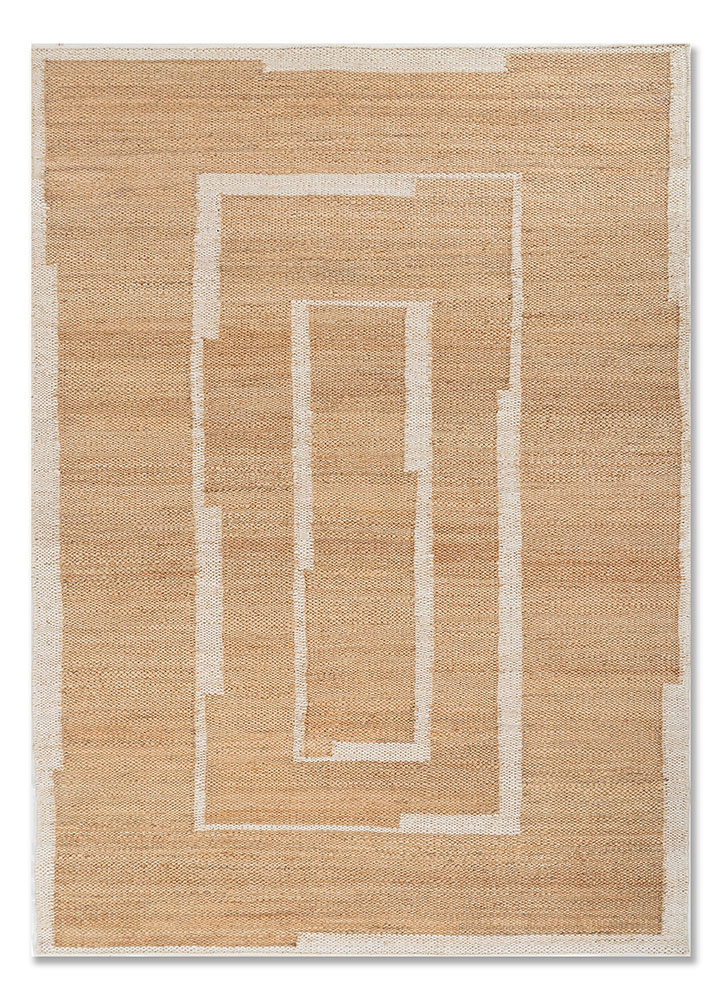 nomadic threads beige and brown jute and hemp flat weaves Rug - HeadShot
