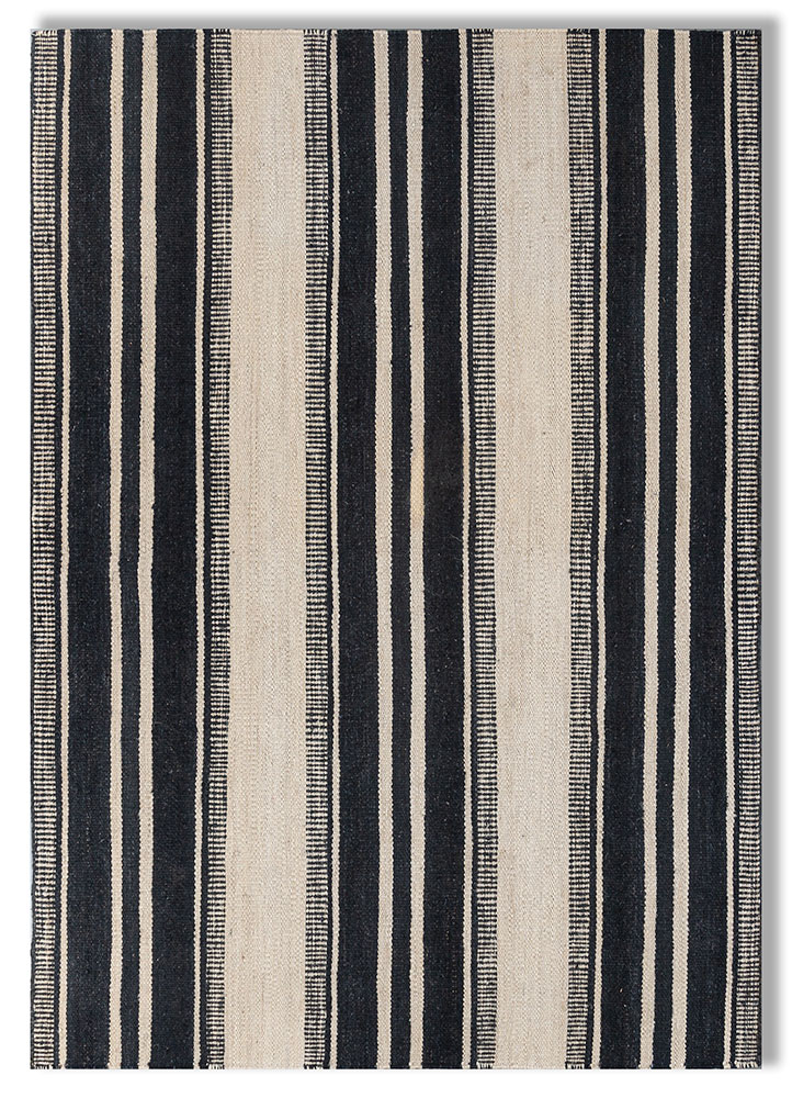 nomadic threads grey and black jute and hemp flat weaves Rug - HeadShot