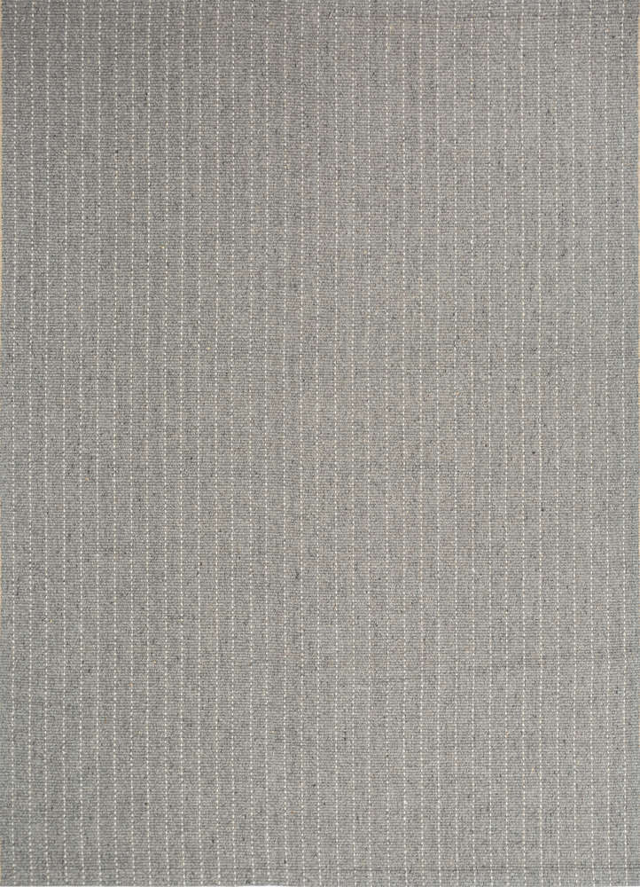 abrash grey and black wool flat weaves Rug - HeadShot