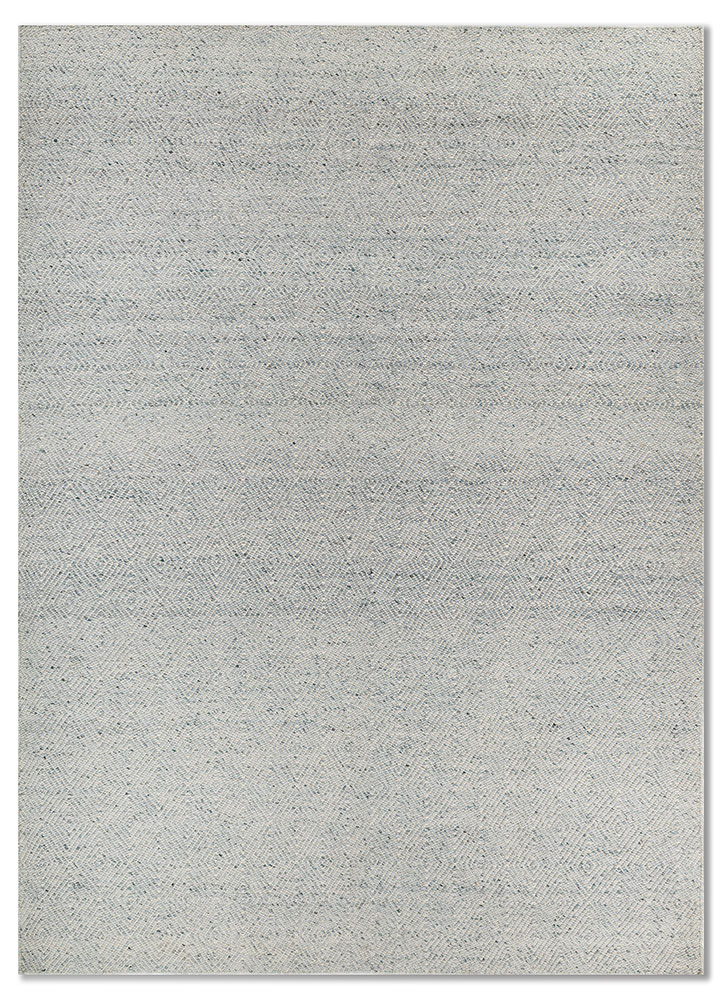 abrash blue wool flat weaves Rug - HeadShot