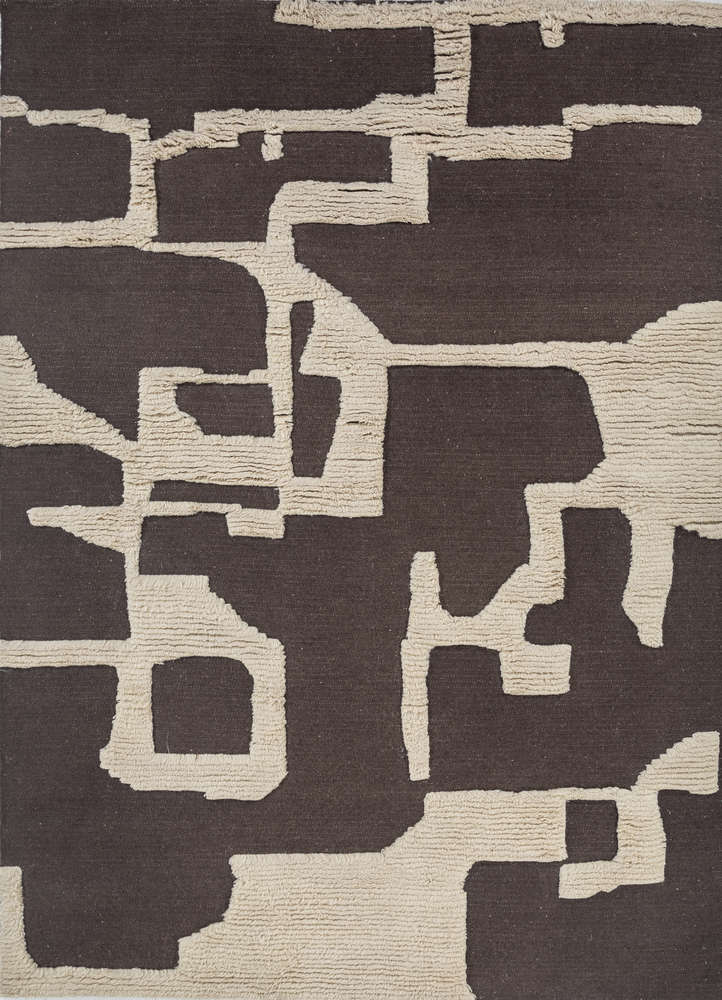 indusbar ivory wool flat weaves Rug - HeadShot