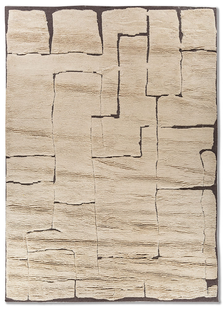 indusbar ivory wool flat weaves Rug - HeadShot