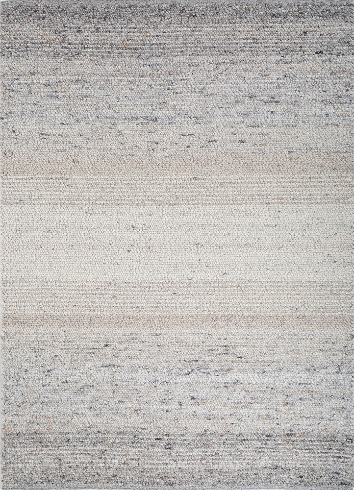 saga blue wool hand loom Rug - HeadShot