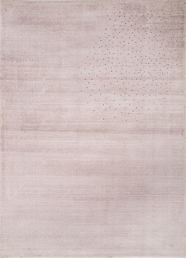 basis pink and purple viscose hand loom Rug - HeadShot
