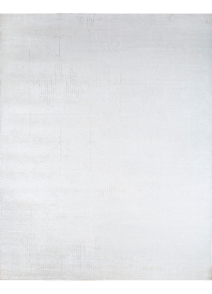 basis beige and brown viscose hand loom Rug - HeadShot