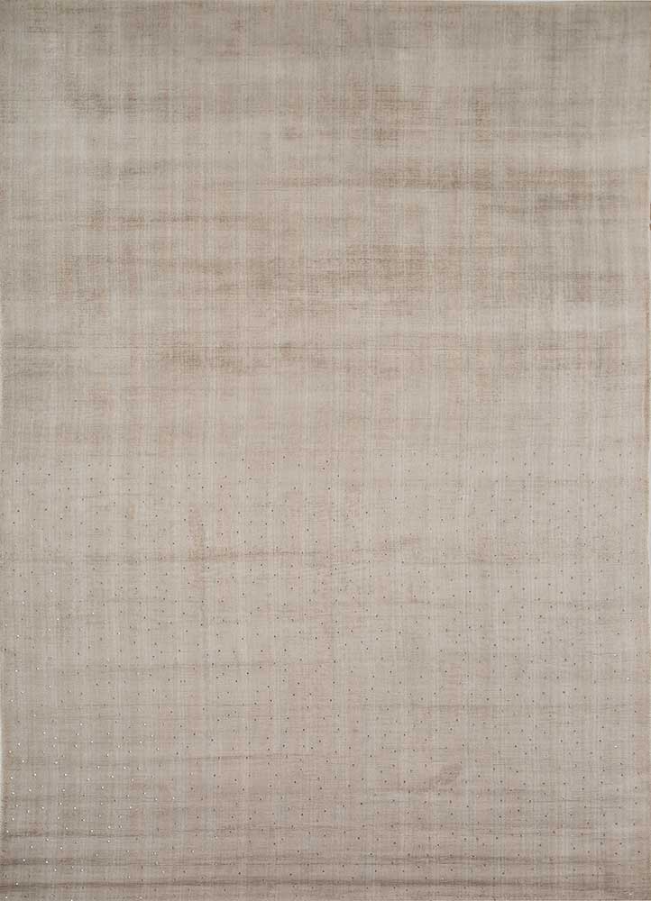 basis beige and brown viscose hand loom Rug - HeadShot