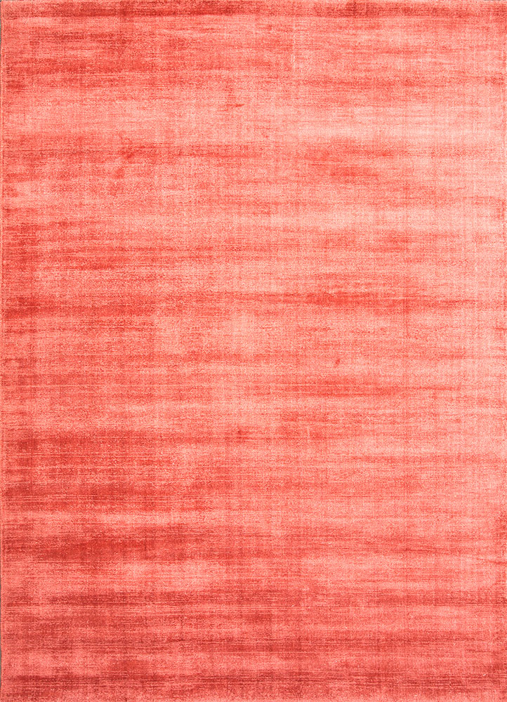 basis red and orange viscose hand loom Rug - HeadShot