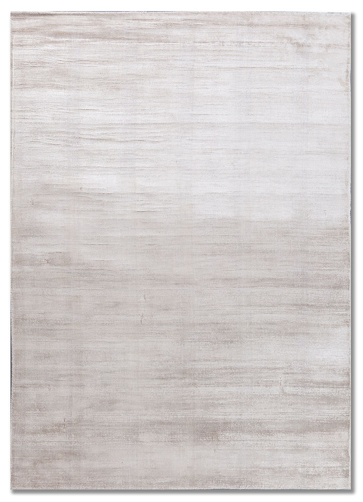 saga grey and black viscose hand loom Rug - HeadShot