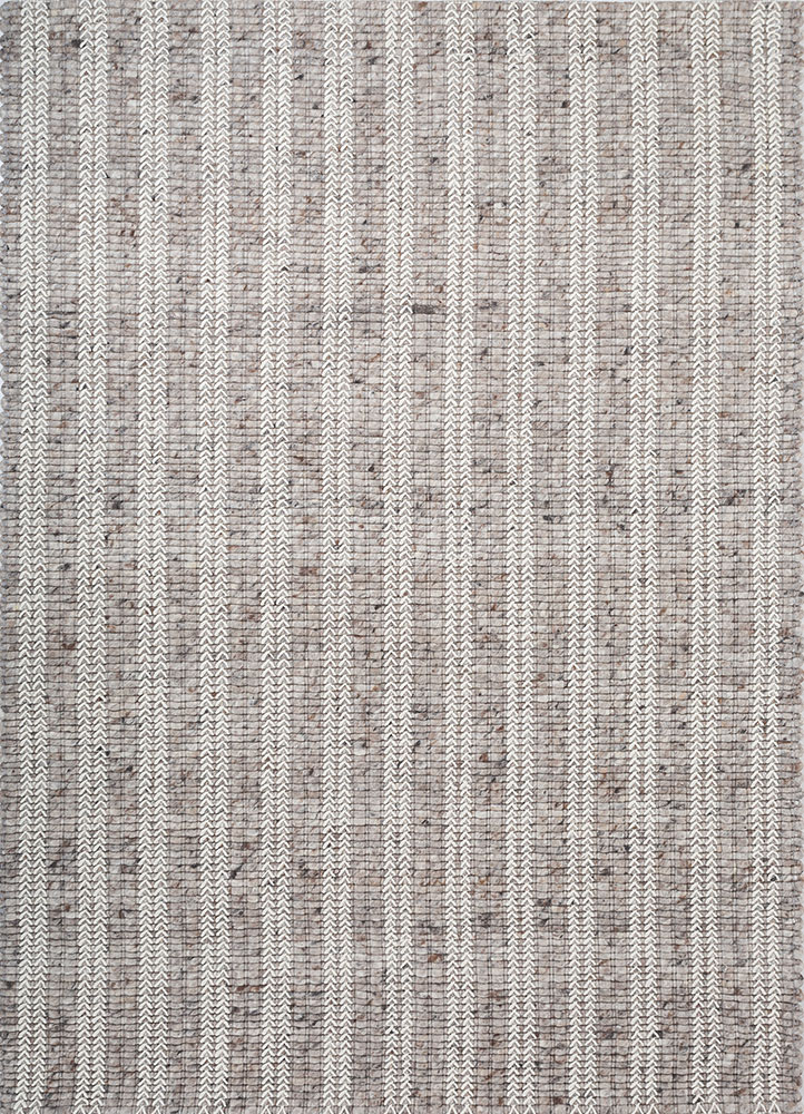 saga ivory wool hand loom Rug - HeadShot