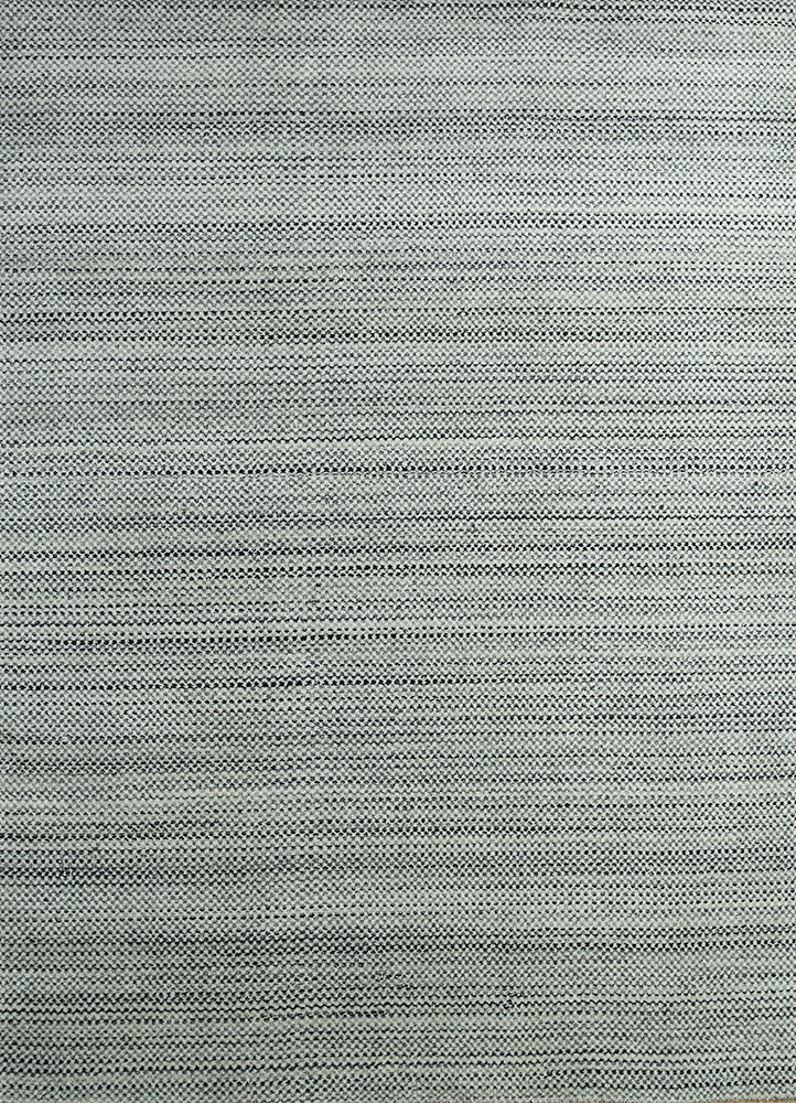 tesoro grey and black wool hand loom Rug - HeadShot