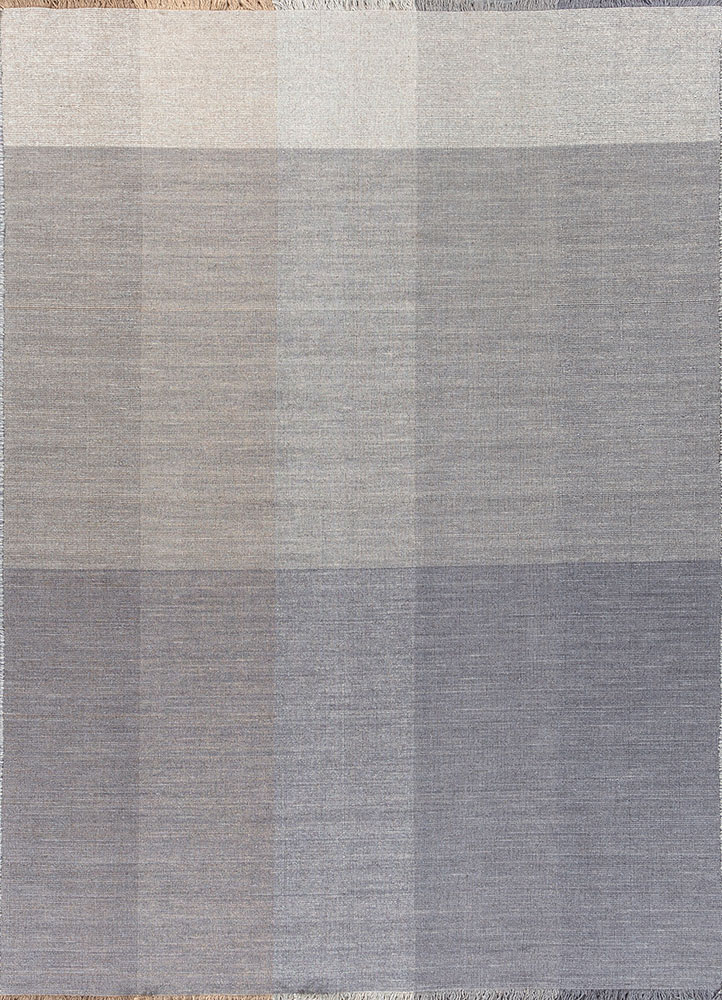 tesoro blue wool hand loom Rug - HeadShot
