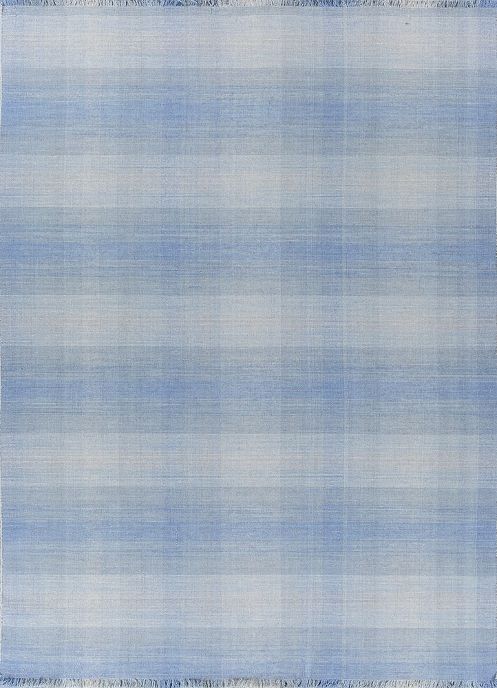 tesoro blue wool hand loom Rug - HeadShot