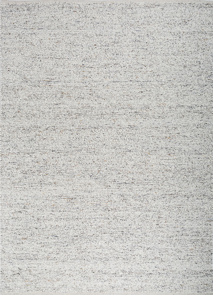 saga ivory wool hand loom Rug - HeadShot