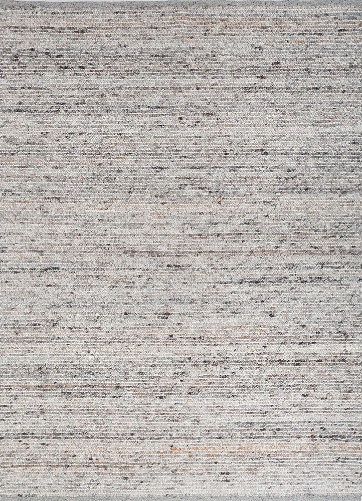 saga ivory wool hand loom Rug - HeadShot