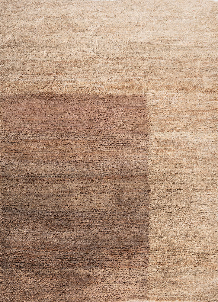 hula beige and brown jute and hemp hand knotted Rug - HeadShot