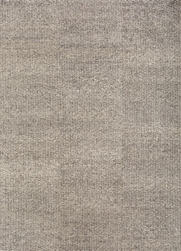 hula grey and black wool hand knotted Rug - HeadShot