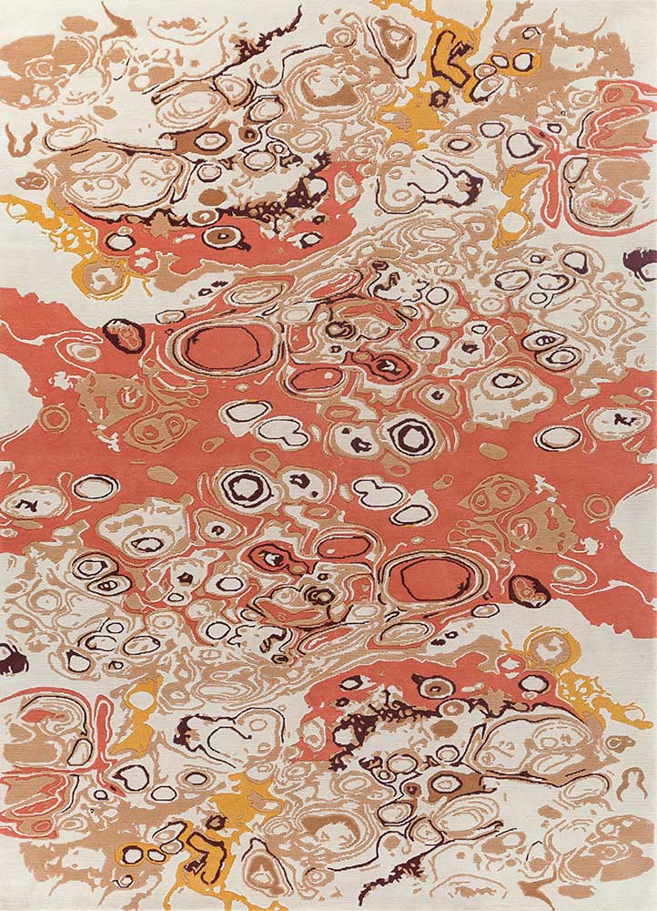 sthir ivory wool hand knotted Rug - HeadShot