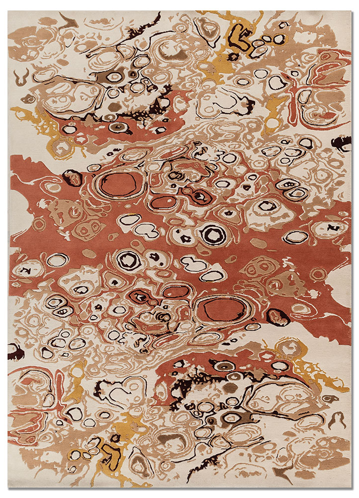 sthir ivory wool hand knotted Rug - HeadShot