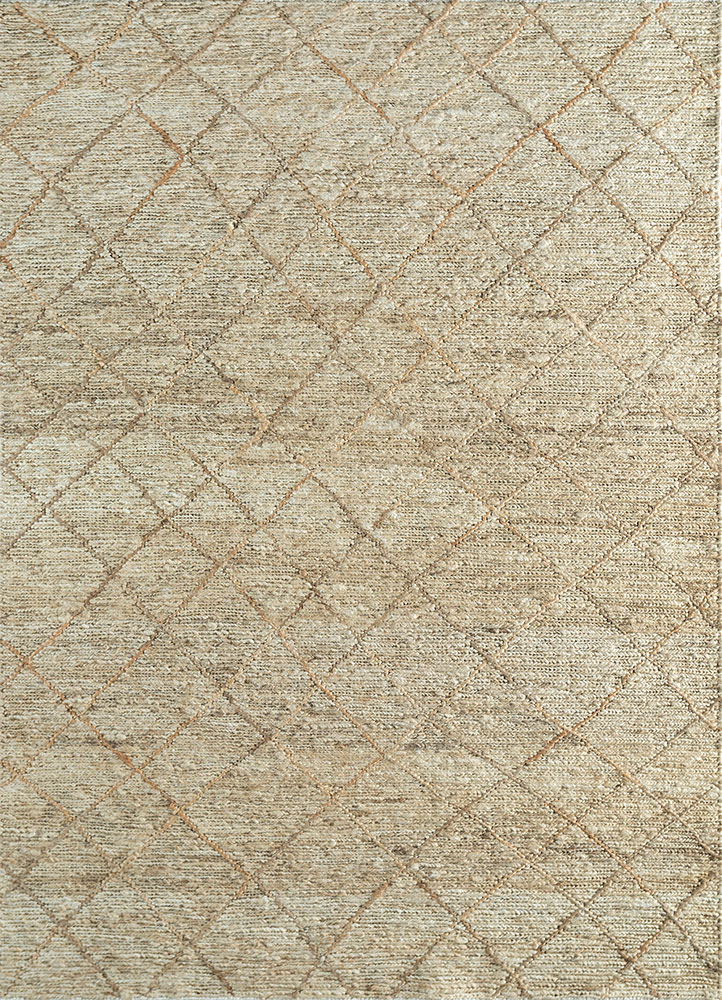 hula ivory jute and hemp hand knotted Rug - HeadShot
