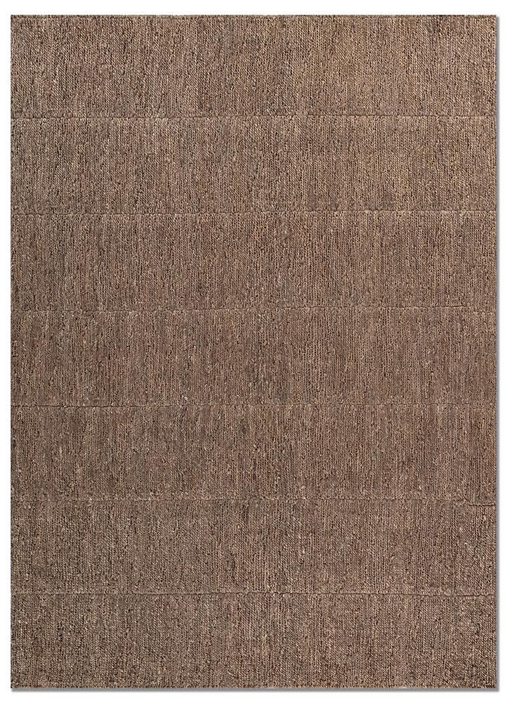 hula grey and black jute and hemp hand knotted Rug - HeadShot