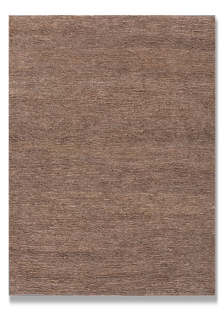 hula grey and black jute and hemp hand knotted Rug - HeadShot