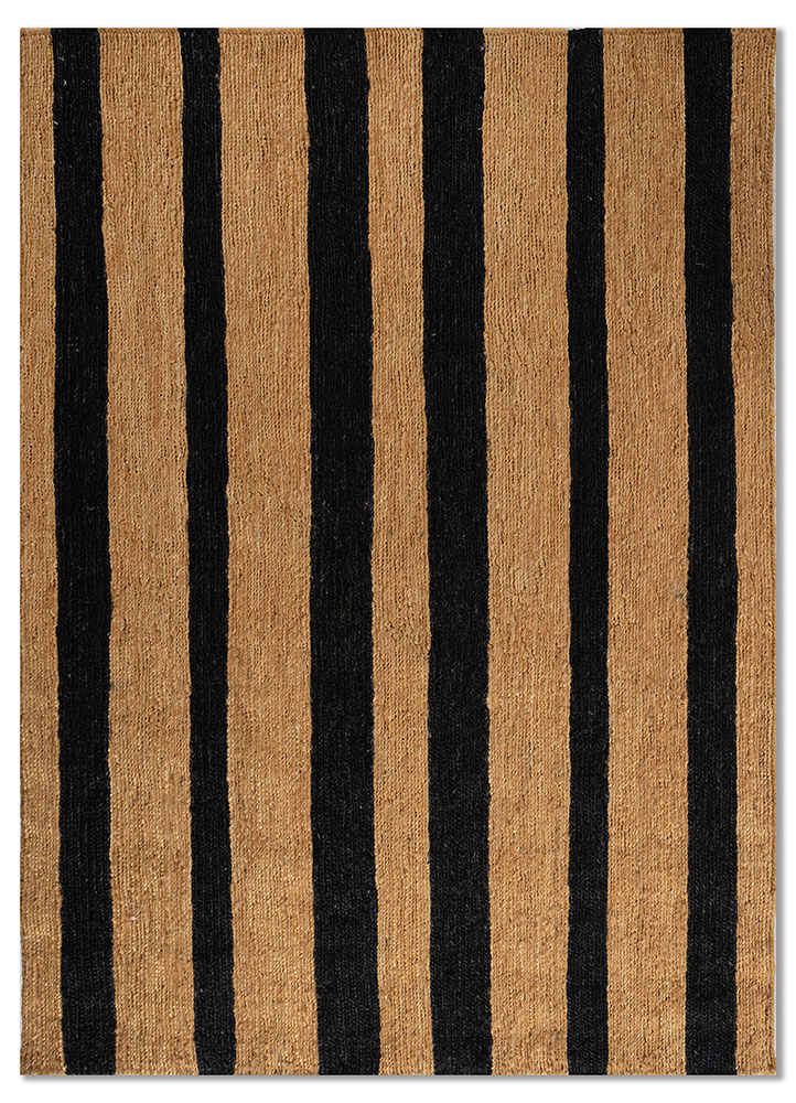 hula beige and brown jute and hemp hand knotted Rug - HeadShot