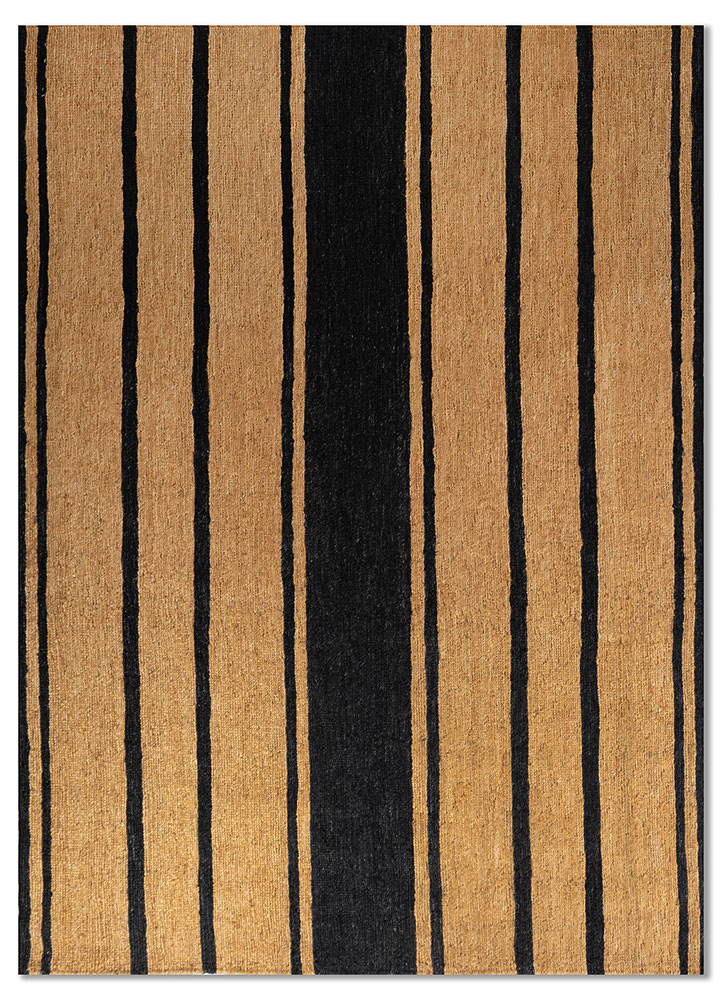 hula beige and brown jute and hemp hand knotted Rug - HeadShot