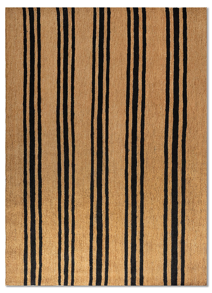 hula beige and brown jute and hemp hand knotted Rug - HeadShot