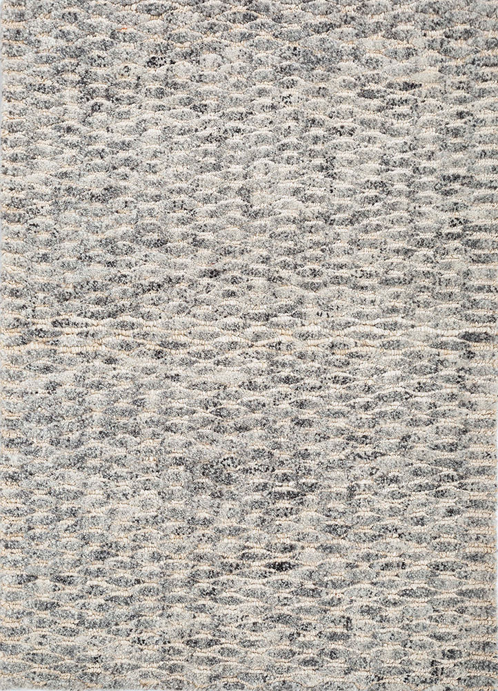 hula grey and black jute and hemp hand knotted Rug - HeadShot