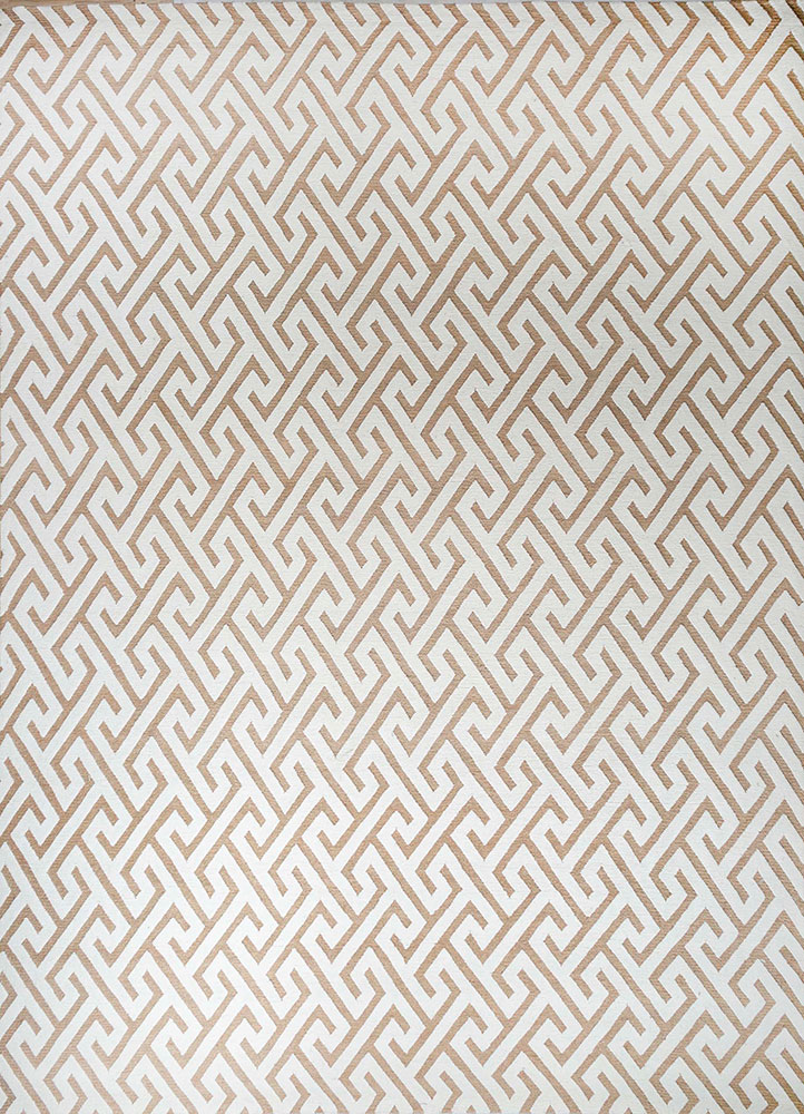 azalea beige and brown wool hand knotted Rug - HeadShot
