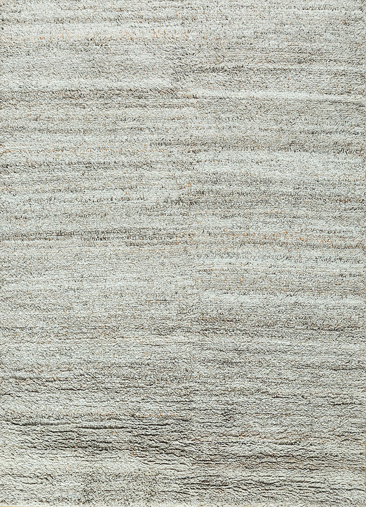 manifest grey and black polyester hand knotted Rug - HeadShot