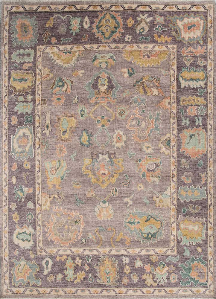 cyanna grey and black wool hand knotted Rug - HeadShot