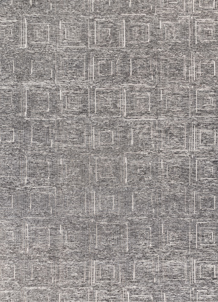 aprezo ivory wool hand knotted Rug - HeadShot