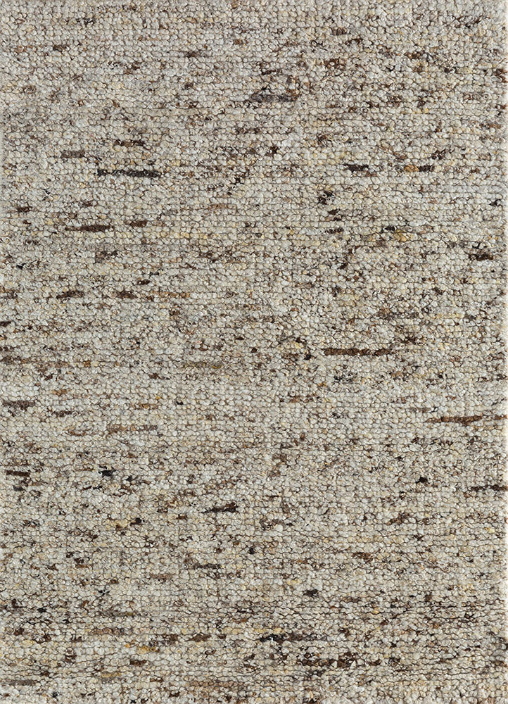 zuri beige and brown wool hand knotted Rug - HeadShot