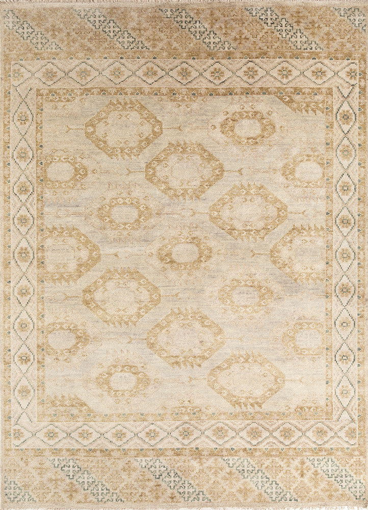 erbe gold wool hand knotted Rug - HeadShot