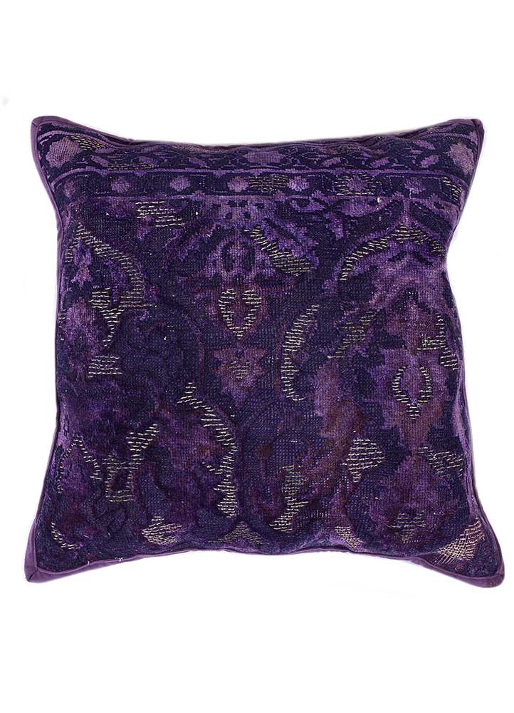 cushion pink and purple wool and silk cushion cover Home Textile - HeadShot