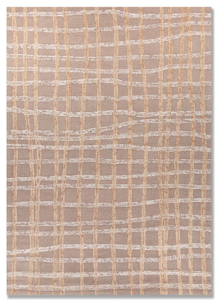 modo grey and black wool hand tufted Rug - HeadShot