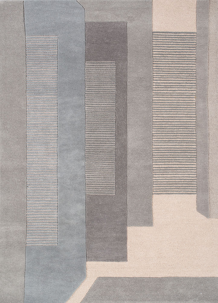 caliedo blue wool hand tufted Rug - HeadShot