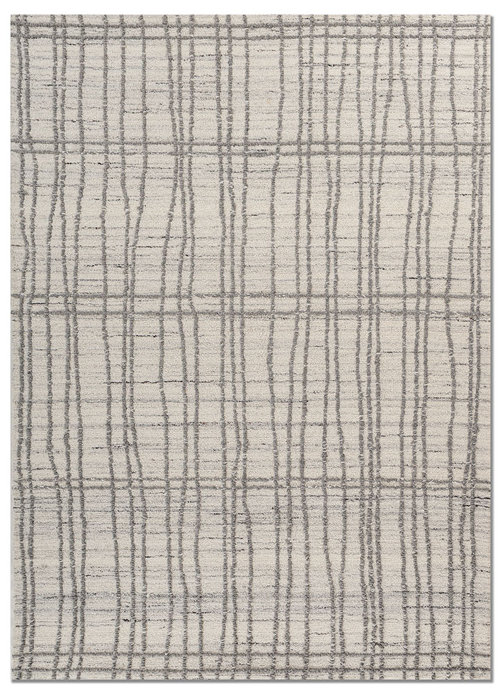 aprezo ivory wool hand tufted Rug - HeadShot