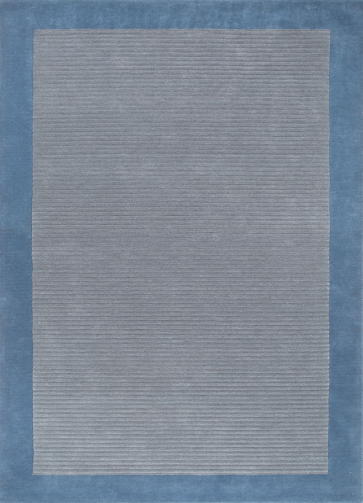 cera blue wool and viscose hand tufted Rug - HeadShot