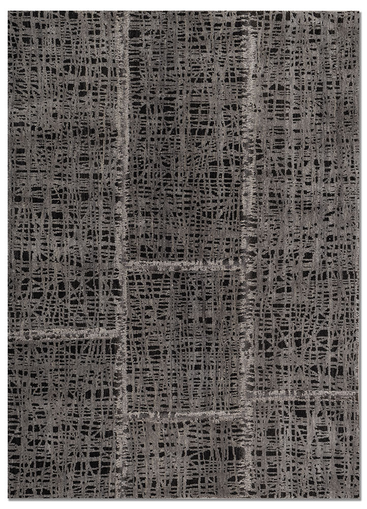 provenance blue wool and bamboo silk hand knotted Rug - HeadShot