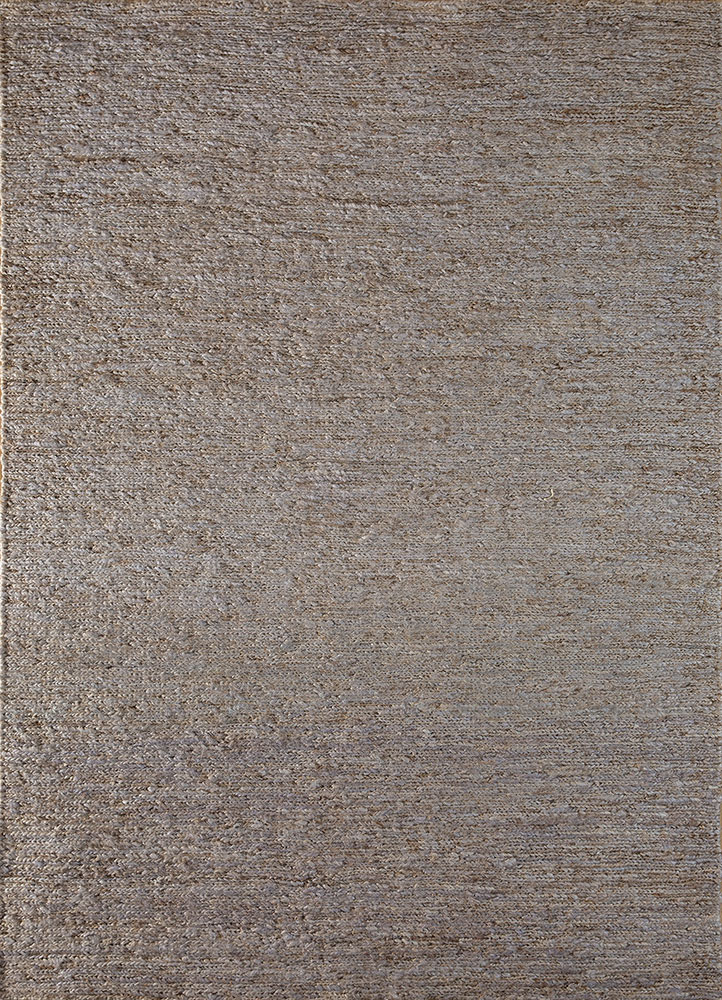 hula grey and black jute and hemp hand knotted Rug - HeadShot