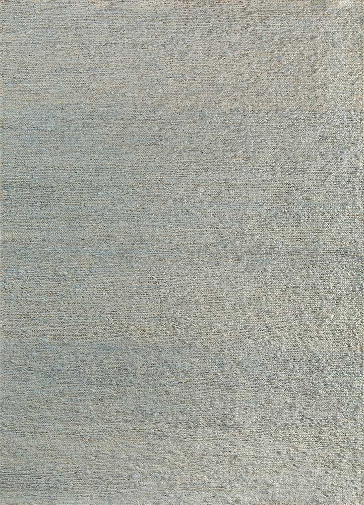 hula blue jute and hemp hand knotted Rug - HeadShot
